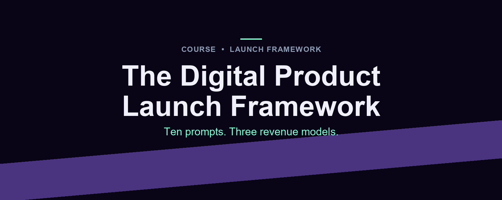 The Digital Product Launch Framework