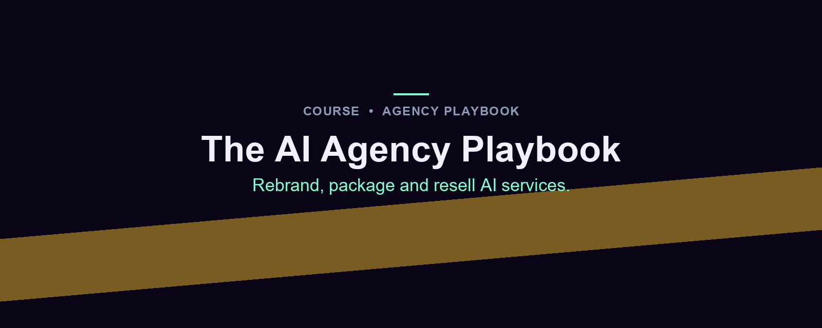The AI Agency Playbook